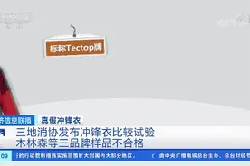 三地消协发布冲锋衣比较试验，近4成样品“有问题”！这些品牌赫然在列图片
