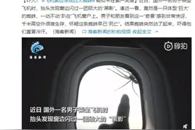 吓人！飞机窗边惊现巨大蜘蛛 疑似卡在窗户夹层图片