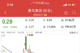 暴风集团退市：股价止于0.28元，市值曾超400亿图片