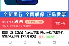 iPhone 12上线拼多多百亿补贴 到手最低仅需5699元图片