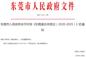 重磅！东莞港最新规划出炉图片