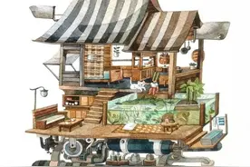 「欣赏」插画｜梦幻小镇图片