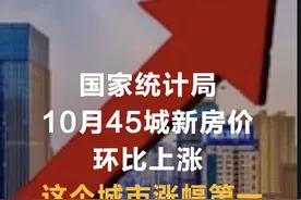 国家统计局 10月45城新房价环比上涨  这个城市涨幅第一视频封面