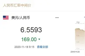 人民币兑美元中间价升至6.5593 换1万美元省6000元图片