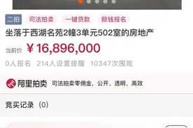 曾因贵过汤臣一品而轰动全国的西湖边豪宅，6折起拍图片