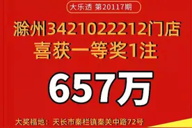 滁州天长购彩者喜获大乐透657万元图片