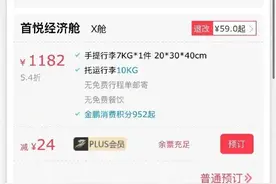 多花300元买超级经济舱被安排坐最后一排，网红：空姐乘客一起嘲笑我图片