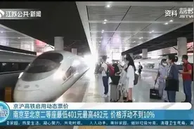 京沪高铁启用动态票价！南京至北京二等座最低401元、最高482元图片