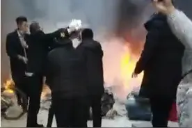 北京通州一小区突发火灾，物业三分钟内赶到将火扑灭图片