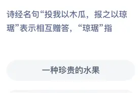 诗经名句“投我以木瓜，报之以琼琚”表示相互赠答，“琼琚”指？图片