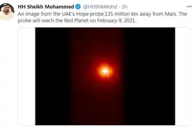阿联酋发布“希望号”火星探测器最新行程 预计明年2月抵达火星轨道图片