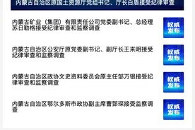 内蒙古反腐动作不断，5名厅官落马图片