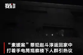 “素媛案”罪犯打手电筒观察抗议者，恰好被直播画面拍下，上百人堵其家门图片