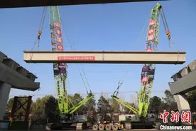 2022亚运会绍兴分会场首条智慧快速路主线高架全线贯通图片
