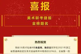 牛！2万余人赴考，省美术联考第一在杭州美职诞生，还是“双黄蛋”图片
