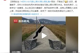 栩栩如生！农村小伙马路上画3D画以假乱真 网友：不敢走了图片
