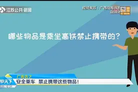 哪些物品乘坐高铁禁止携带？视频动画为你全方位科普