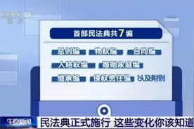 “社会生活百科全书”民法典正式施行 这些变化你该知道图片
