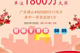 1800万元！2021年广东第一注大乐透千万大奖花落佛山三水图片