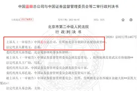 中国蓝田状告中国证监会，二审宣判，输了图片