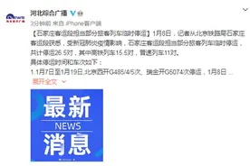 石家庄客运段担当部分旅客列车临时停运图片