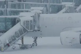 暴风雪导致西班牙马德里交通瘫痪图片