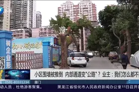 厦门一小区围墙被推倒，内部通道变"公路"？图片