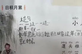 “如果爸妈能早点回家过年就好了”，小学生课堂造句后哭了视频封面