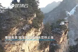 寒潮来袭 张家界武陵源冰雪伴云海视频封面