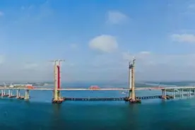广东调顺跨海大桥全线贯通 加快粤西对接大湾区图片