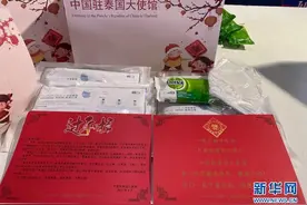 中国驻泰国大使馆向在泰同胞发放“春节包”图片