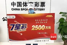 海南一购彩者喜中7星彩2500万元 先给妻子转500万元图片