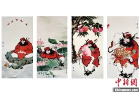 “90后”乡村画家年收入20万元：让传统年画“萌动”网友图片
