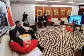驻韩国大使馆举行在韩华侨华人在线春节联欢会图片