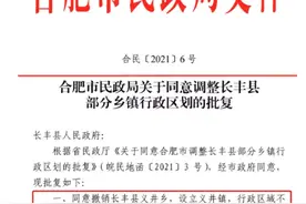 刚刚！合肥两地撤乡设镇图片