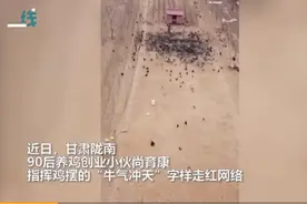 90后指挥上千只鸡摆出“牛气冲天”走红网络，人送外号“鸡司令”图片