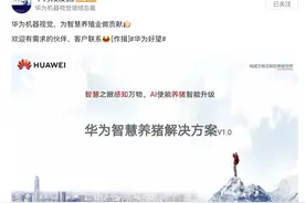 华为推“智慧养猪”：无人化 配机器人巡检图片
