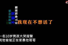 “我不想活了”，杭州10岁男孩报警称爸爸打哥哥，原来是作业“惹的祸”图片
