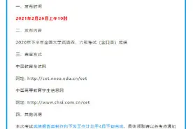 2020年12月大学英语四六级考试 26日上午10时可查分图片