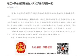 怒江中院依法受理被告人吴松涉嫌受贿罪一案图片