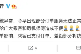 滴滴：系统异常导致部分订单服务无法正常使用，现已恢复图片