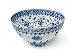 美国拍卖罕见中国明朝青花瓷碗：估价50万美元，卖家入手仅花35美元图片
