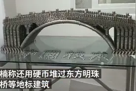 男子用5万枚硬币堆出上海地标，网友：高手在民间图片