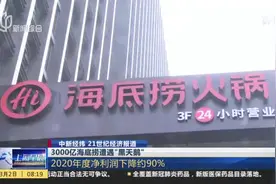 中新经纬 21世纪经济报道：3000亿海底捞遭遇“黑天鹅”——2020年度净利润下降约90%视频封面
