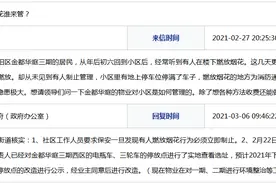 网友咨询小区内燃放烟花谁来管？合肥庐阳区回复图片