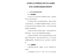 总资产6858亿元！天津银行总行公开招聘 含分行副行长等 | 通道图片