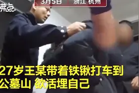 27岁男子打车带铁锹到公墓活埋自己 被民警拦下奔溃：我做不出什么好成绩图片