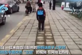 小学生飞奔上学听到国歌瞬间立定 妈妈得知原因后十分感动图片