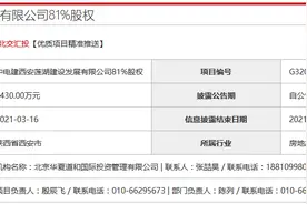中国电建拟2430万元转让西安莲湖建设81%股权图片