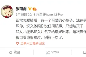 张雨剑发声明承认隐婚生女，网友：他是谁呀？图片